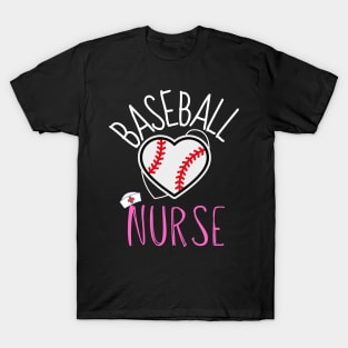 BASEBALL Nurse Funny BASEBALL & Nursing T-Shirt